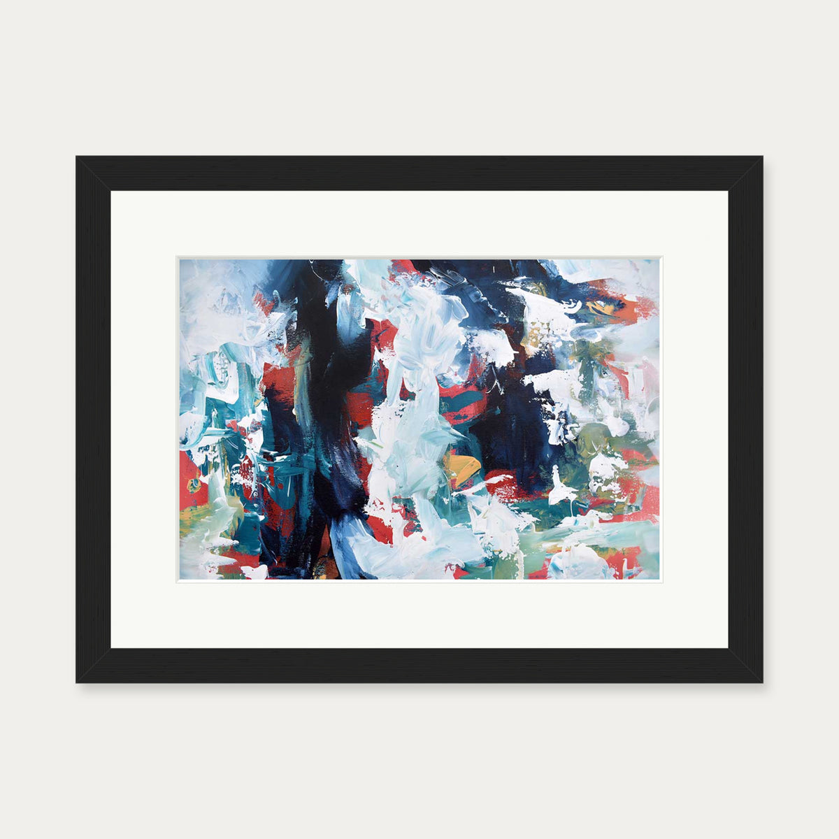 Abstract 233 Art Print — 30 x 40 cm — Black Frame