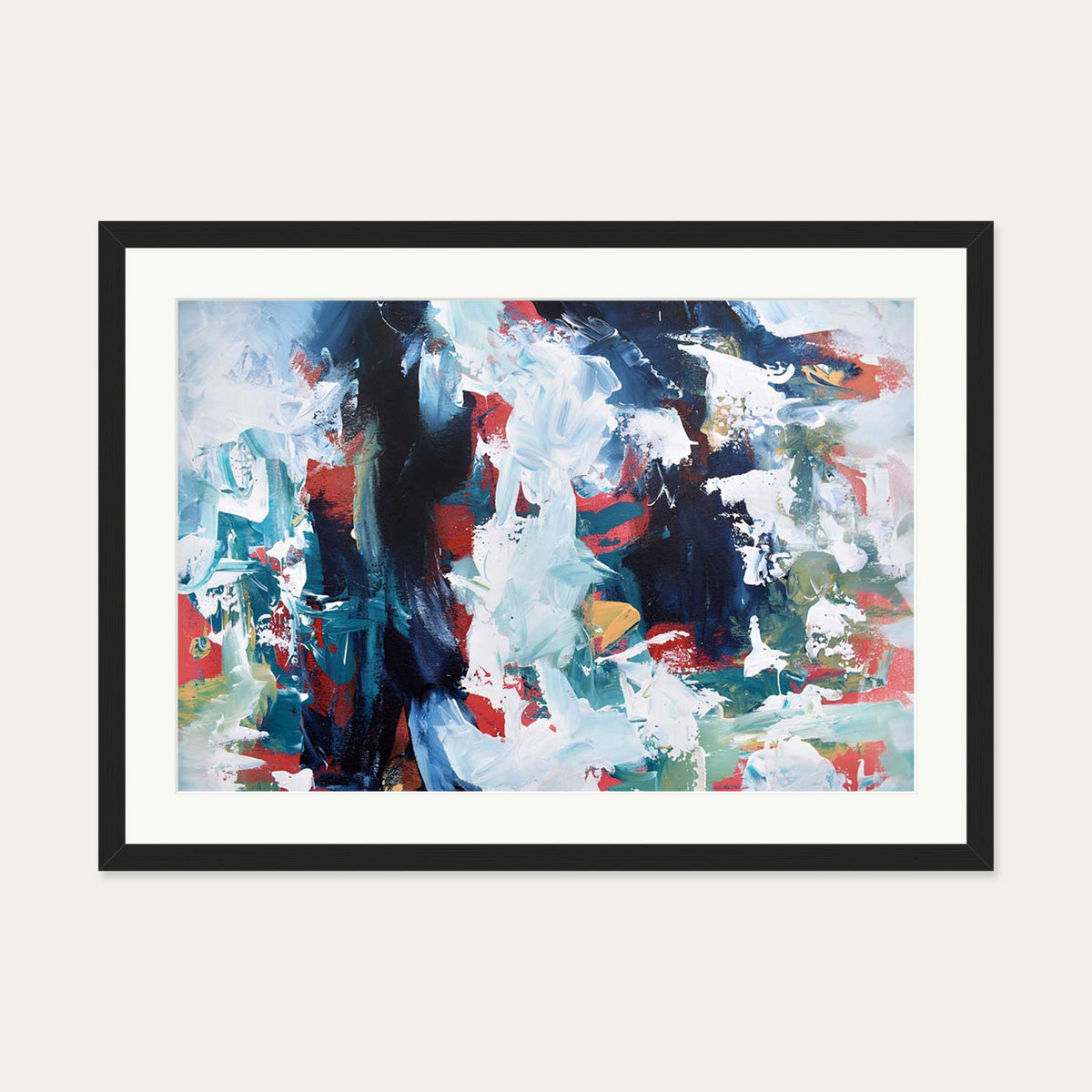 Abstract 233 Art Print — 50 x 70 cm — Black Frame