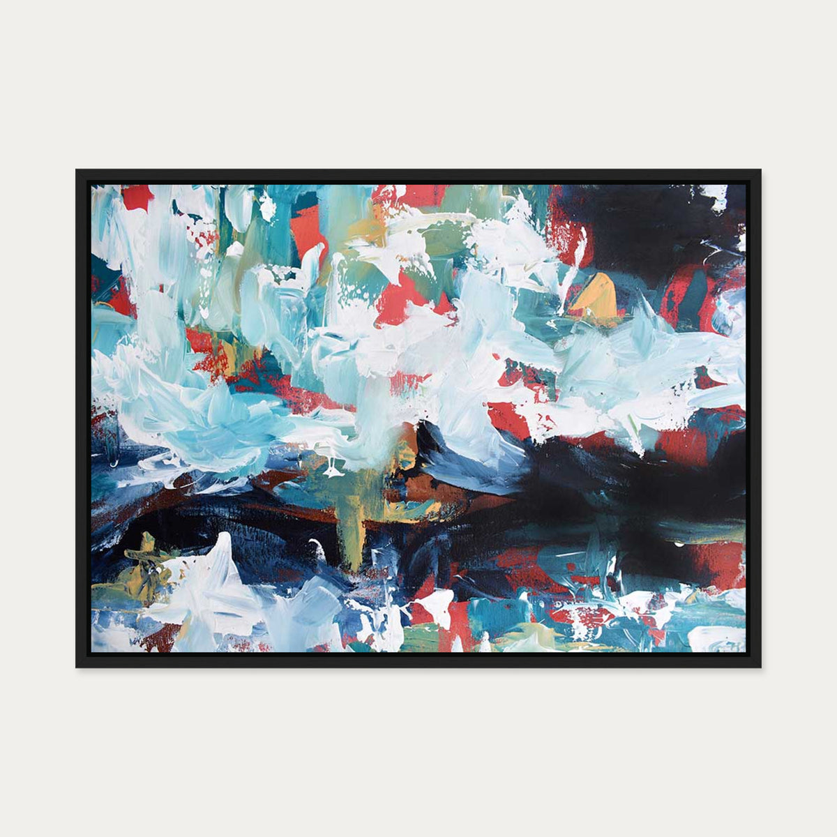 Abstract 234 Canvas Art — 50 x 70 cm — Black Frame