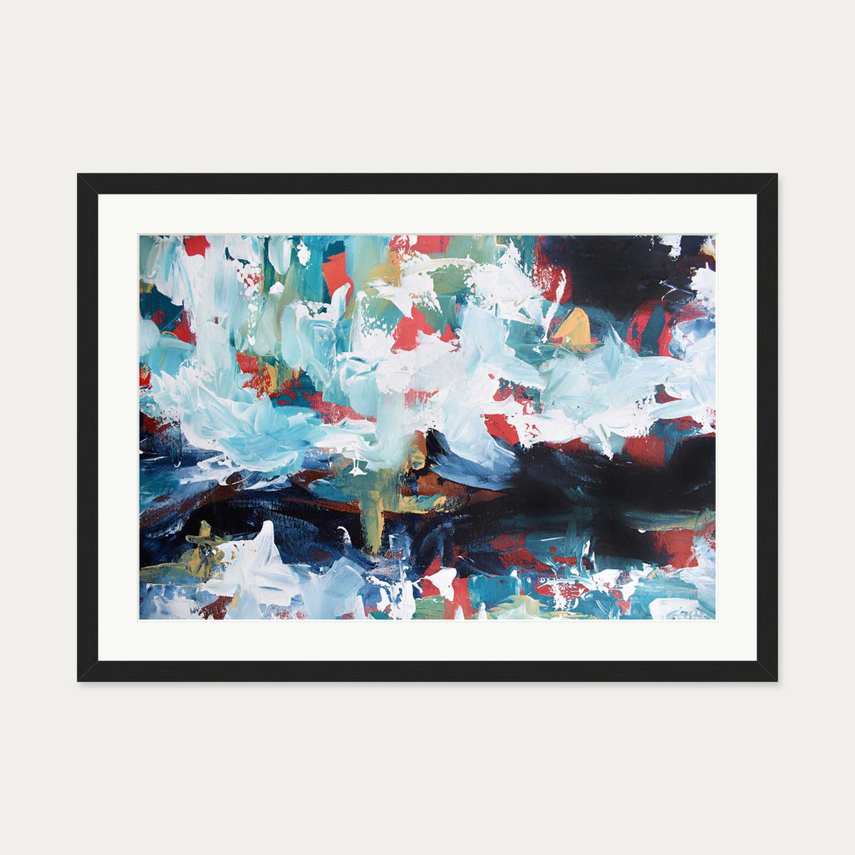 Abstract 234 Art Print — 50 x 70 cm — Black Frame