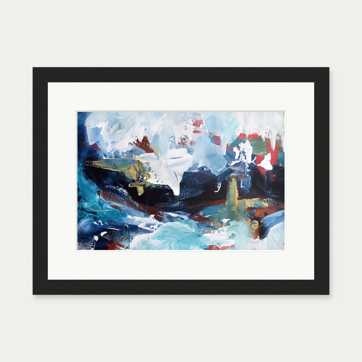 Abstract 236 Art Print — 30 x 40 cm — Black Frame