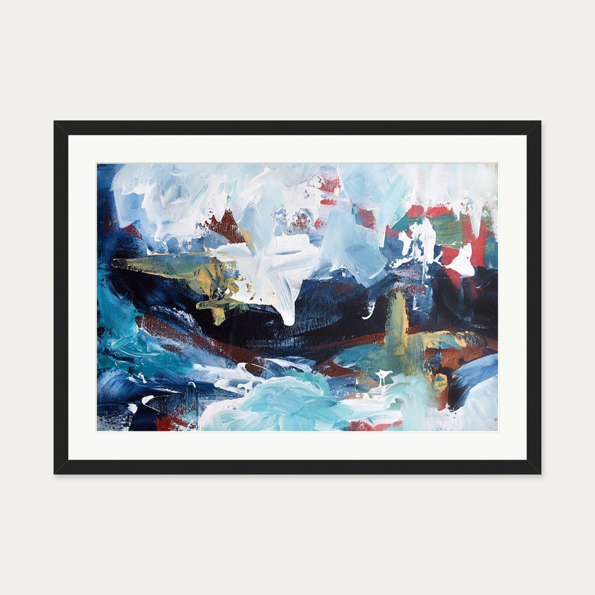 Abstract 236 Art Print — 50 x 70 cm — Black Frame