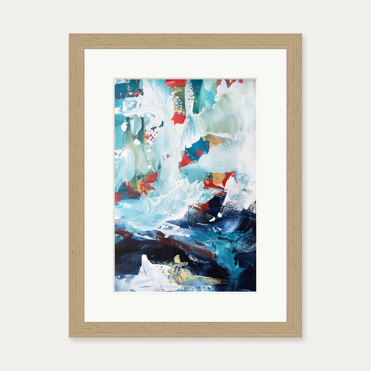Abstract 237 Art Print — 30 x 40 cm — Oak Frame