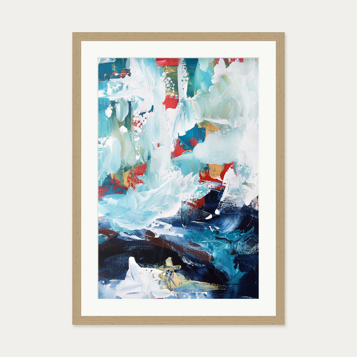 Abstract 237 Art Print — 50 x 70 cm — Oak Frame