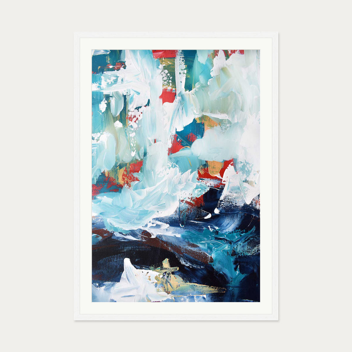 Abstract 237 Art Print — 70 x 100 cm — White Frame