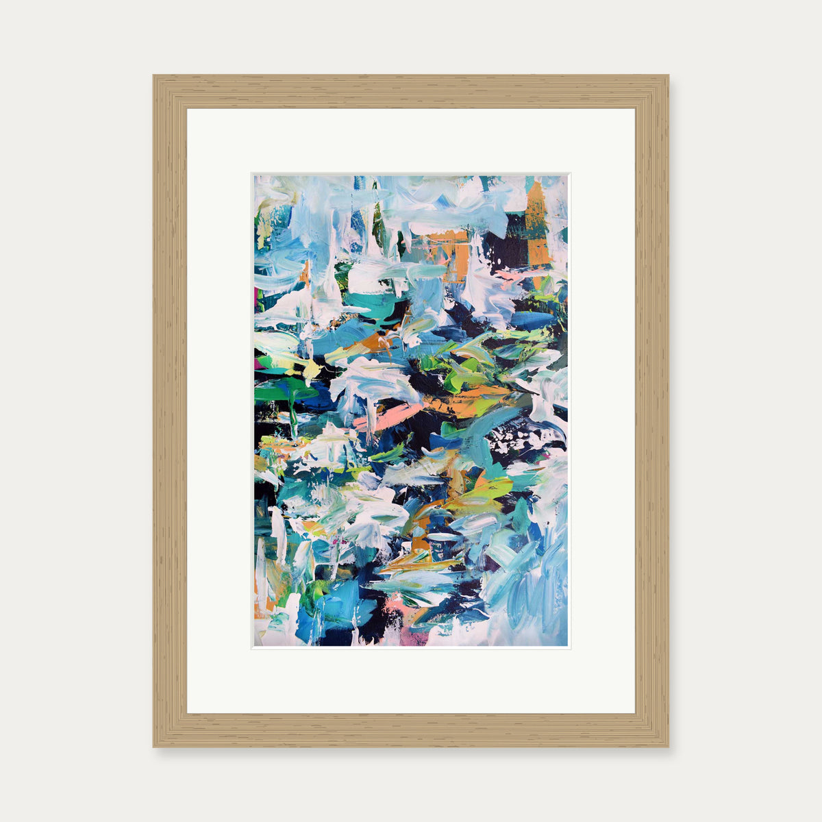 Abstract 239 Art Print — 30 x 40 cm — Oak Frame