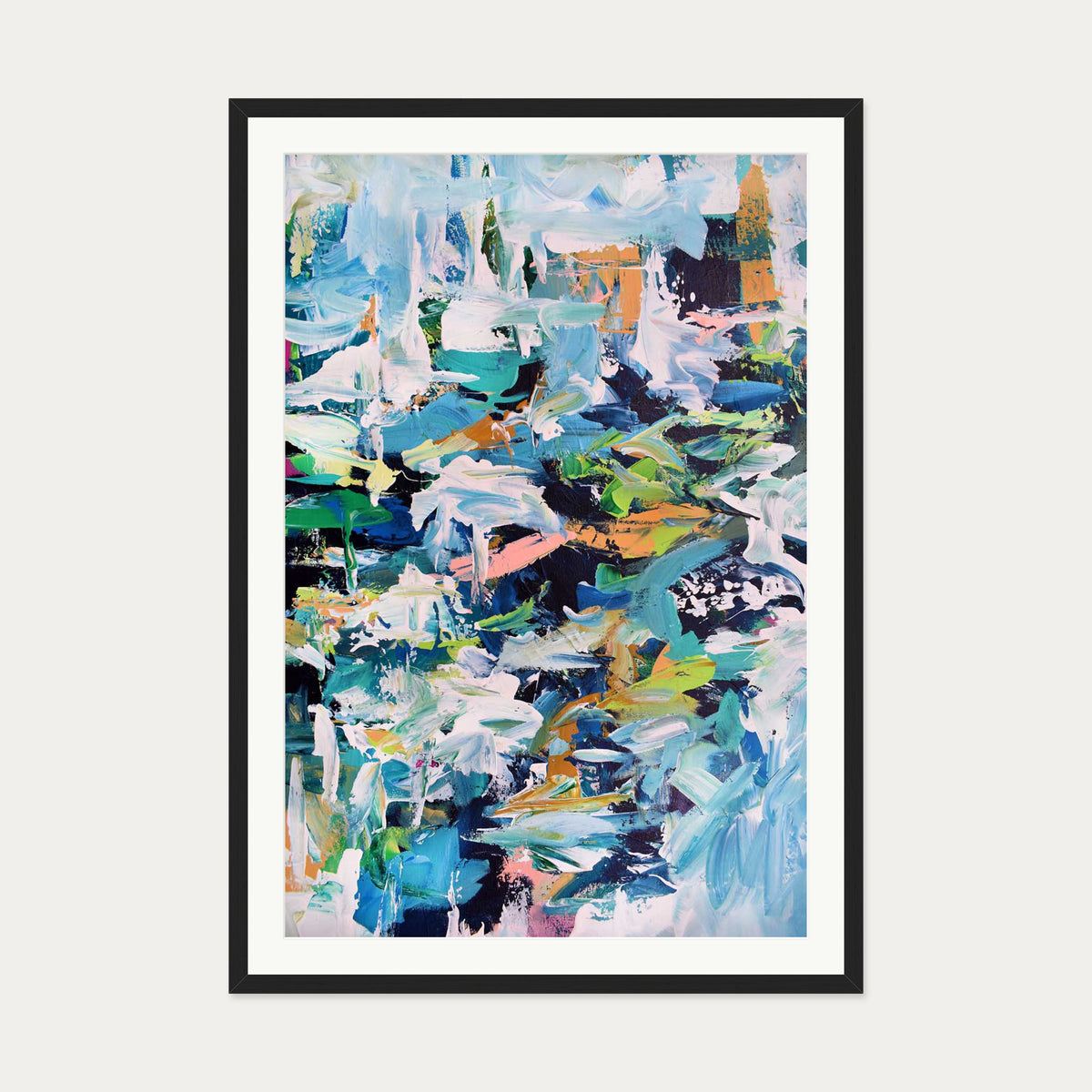 Abstract 239 Art Print — 70 x 100 cm — Black Frame