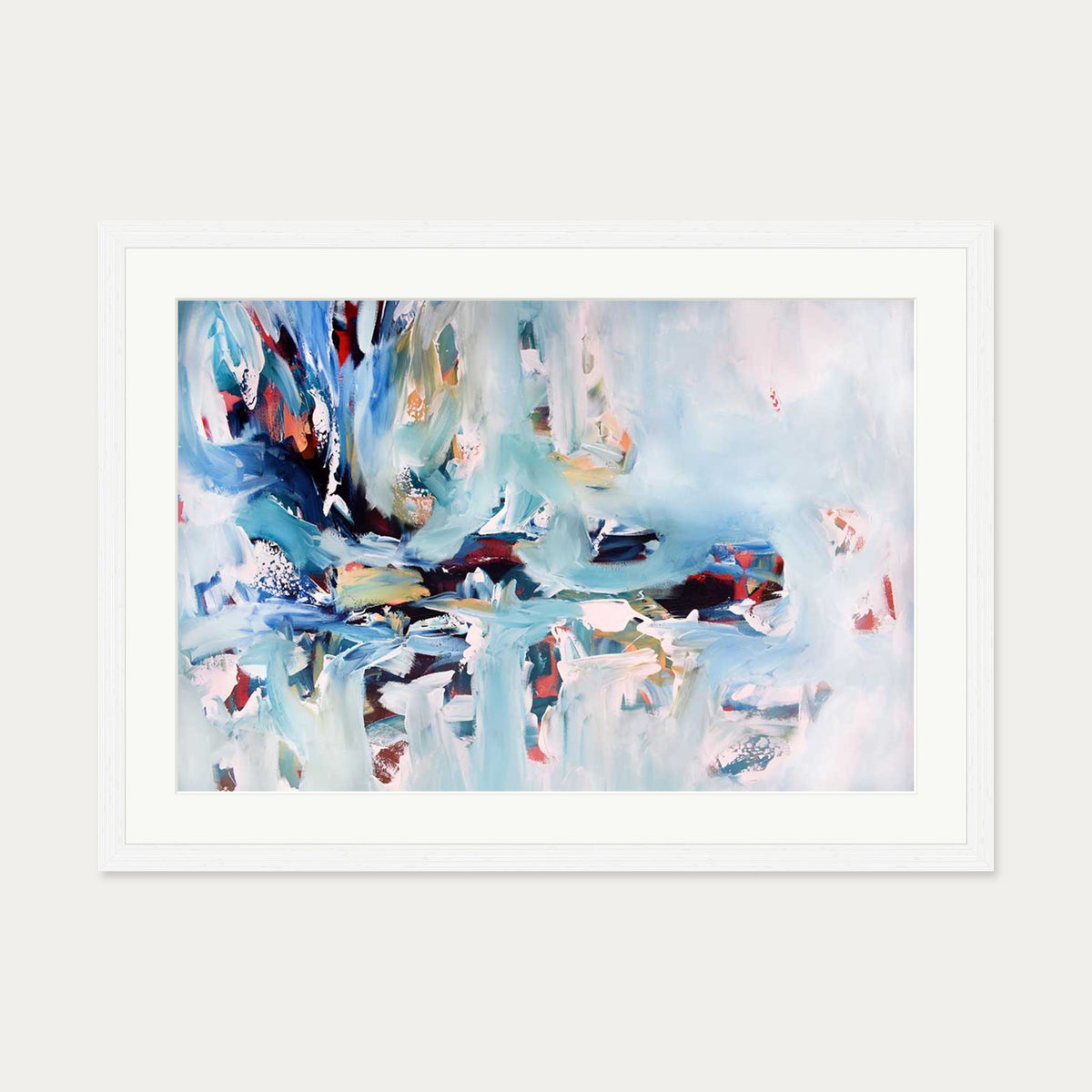 Abstract 241 Art Print — 50 x 70 cm — White Frame
