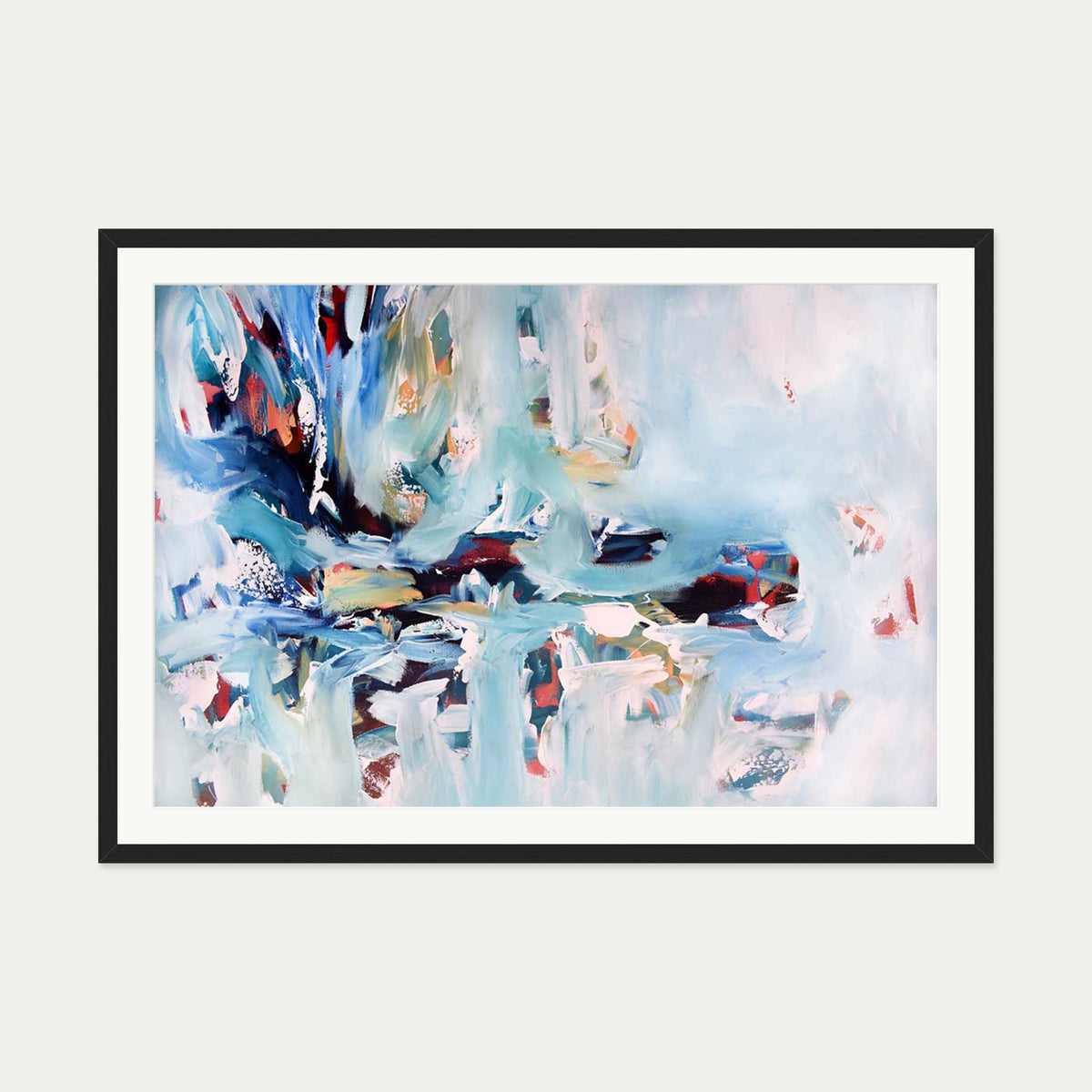 Abstract 241 Art Print — 70 x 100 cm — Black Frame