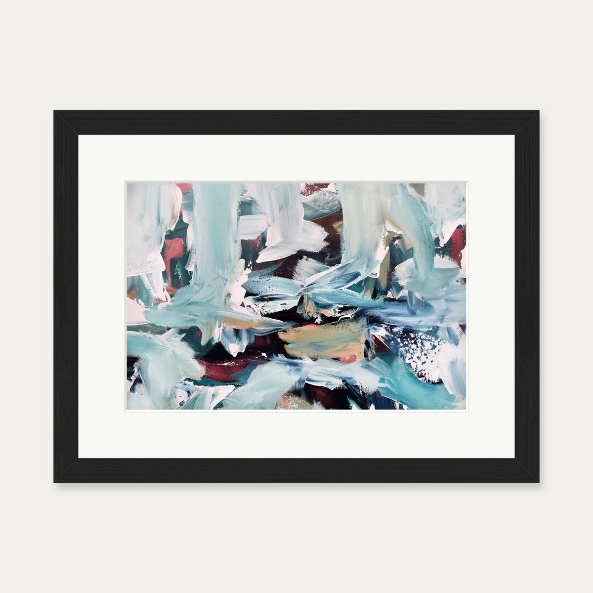 Abstract 244 Art Print — 30 x 40 cm — Black Frame
