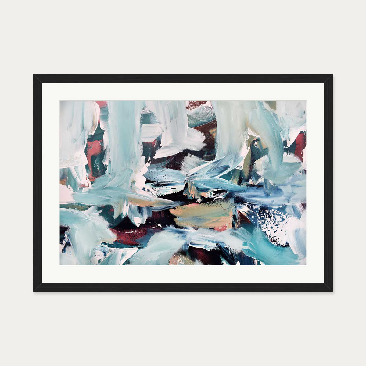 Abstract 244 Art Print — 50 x 70 cm — Black Frame
