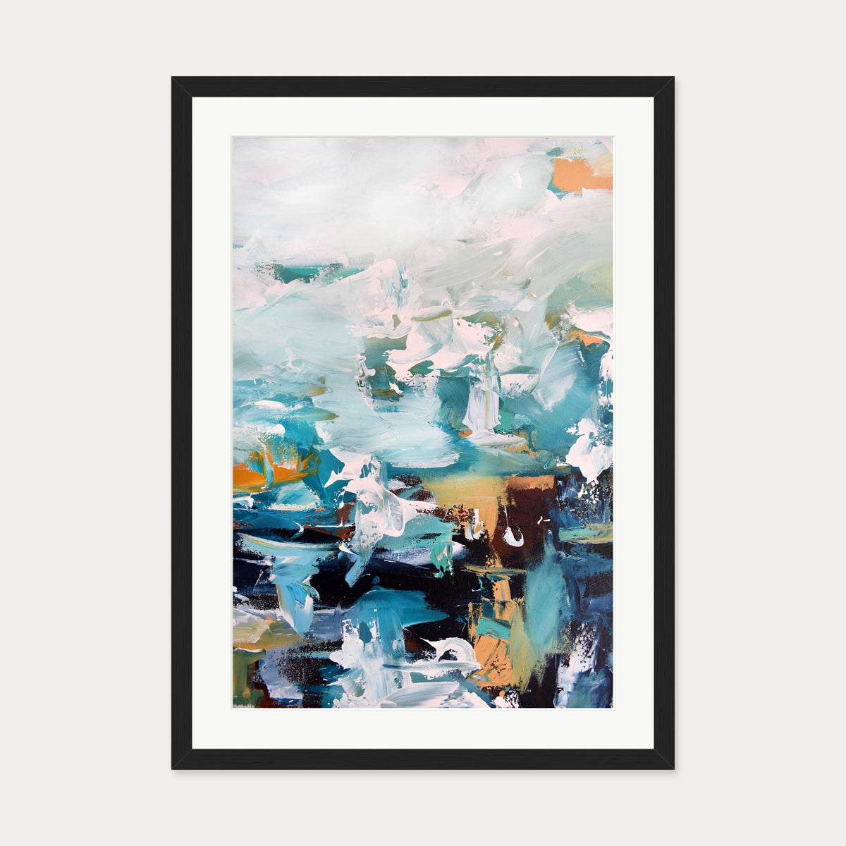 Abstract 247 Art Print — 50 x 70 cm — Black Frame