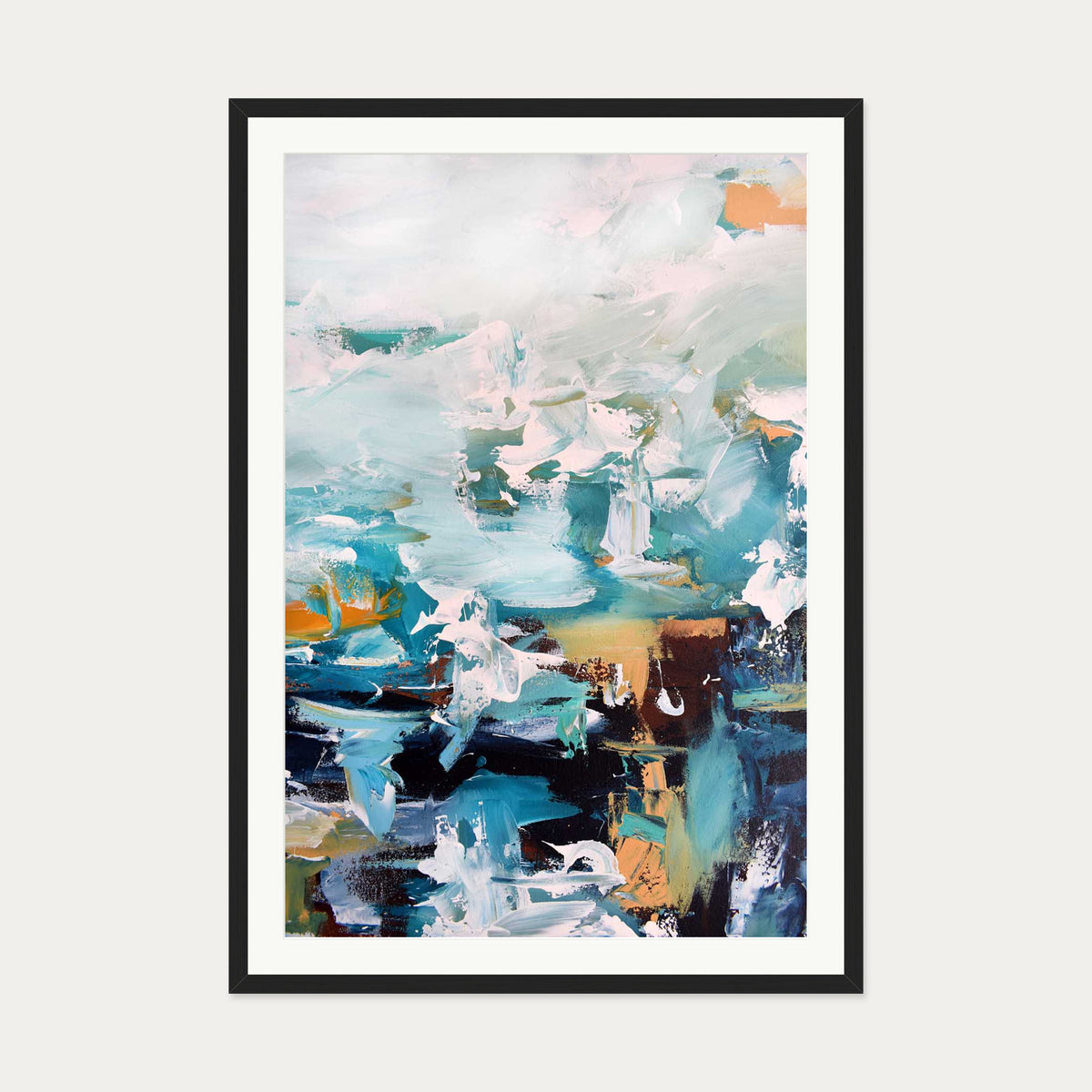 Abstract 247 Art Print — 70 x 100 cm — Black Frame