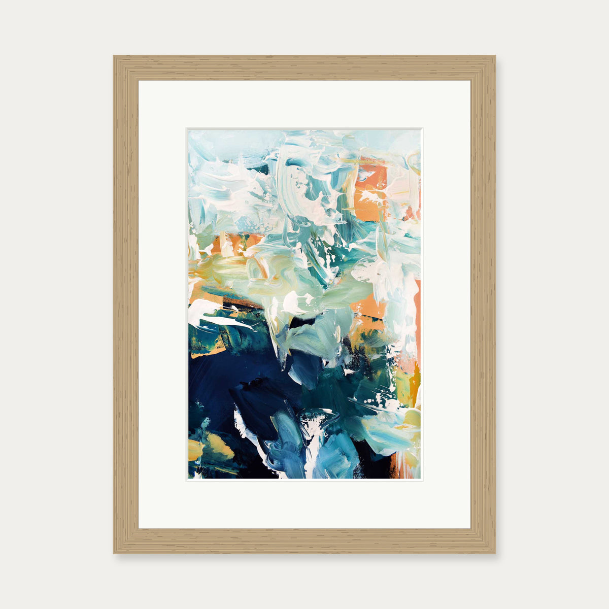 Abstract 250 Art Print — 30 x 40 cm — Oak Frame