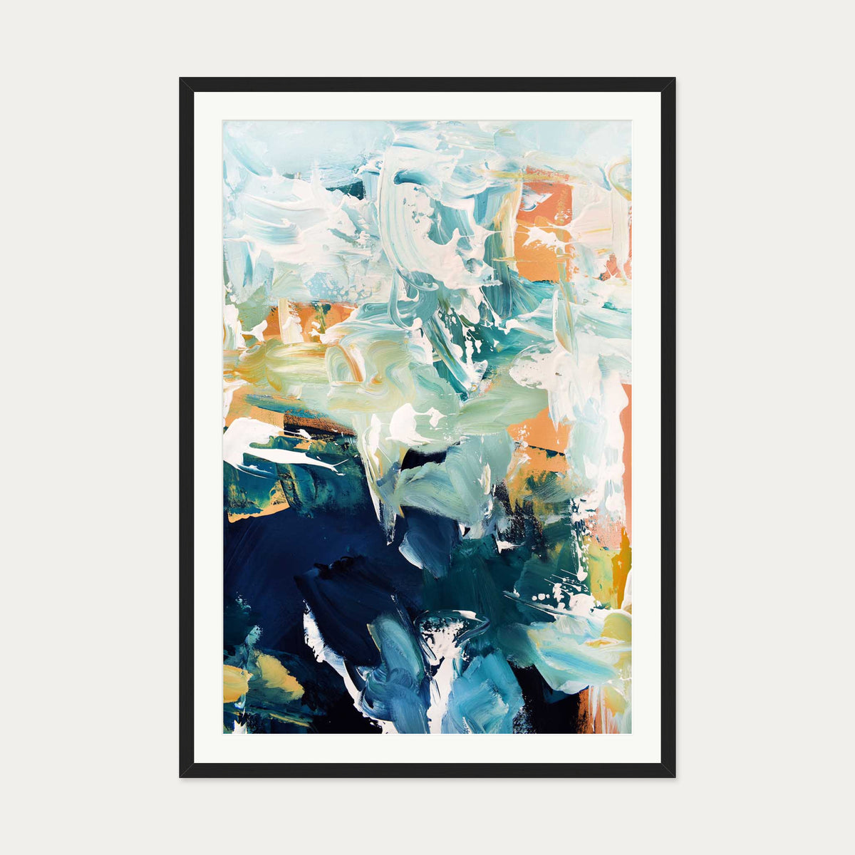 Abstract 250 Art Print — 70 x 100 cm — Black Frame