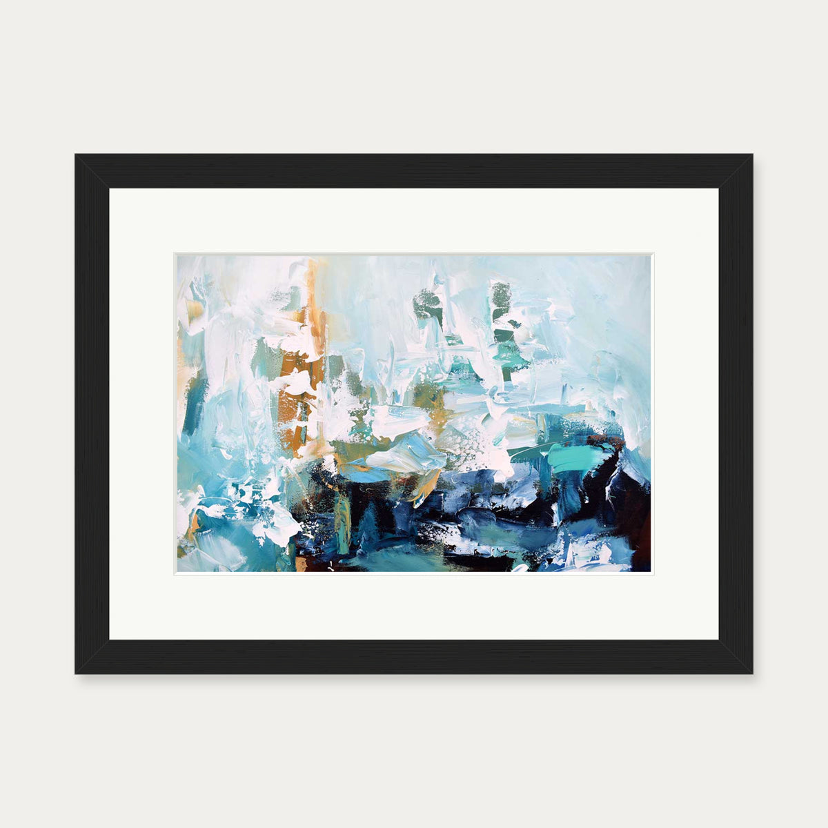 Abstract 252 Art Print — 30 x 40 cm — Black Frame