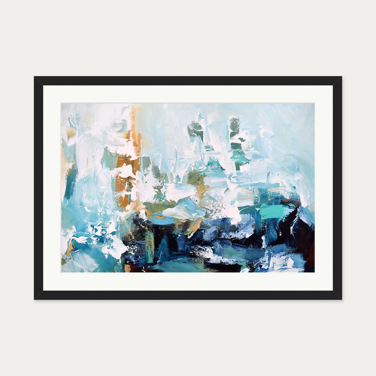 Abstract 252 Art Print — 50 x 70 cm — Black Frame
