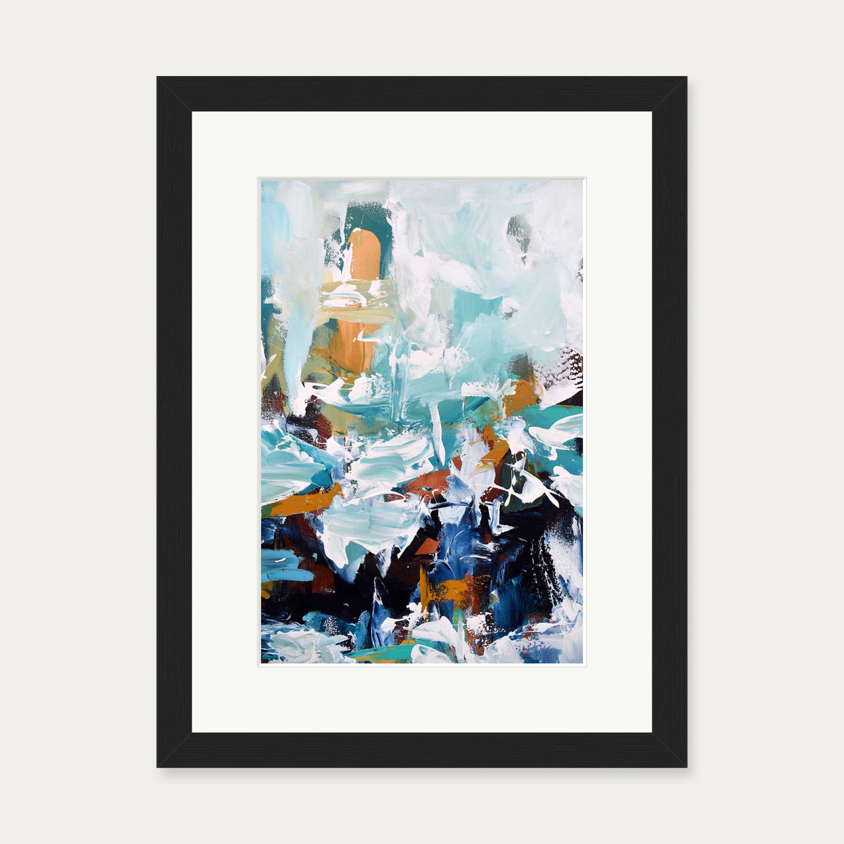 Abstract 253 Art Print — 30 x 40 cm — Black Frame