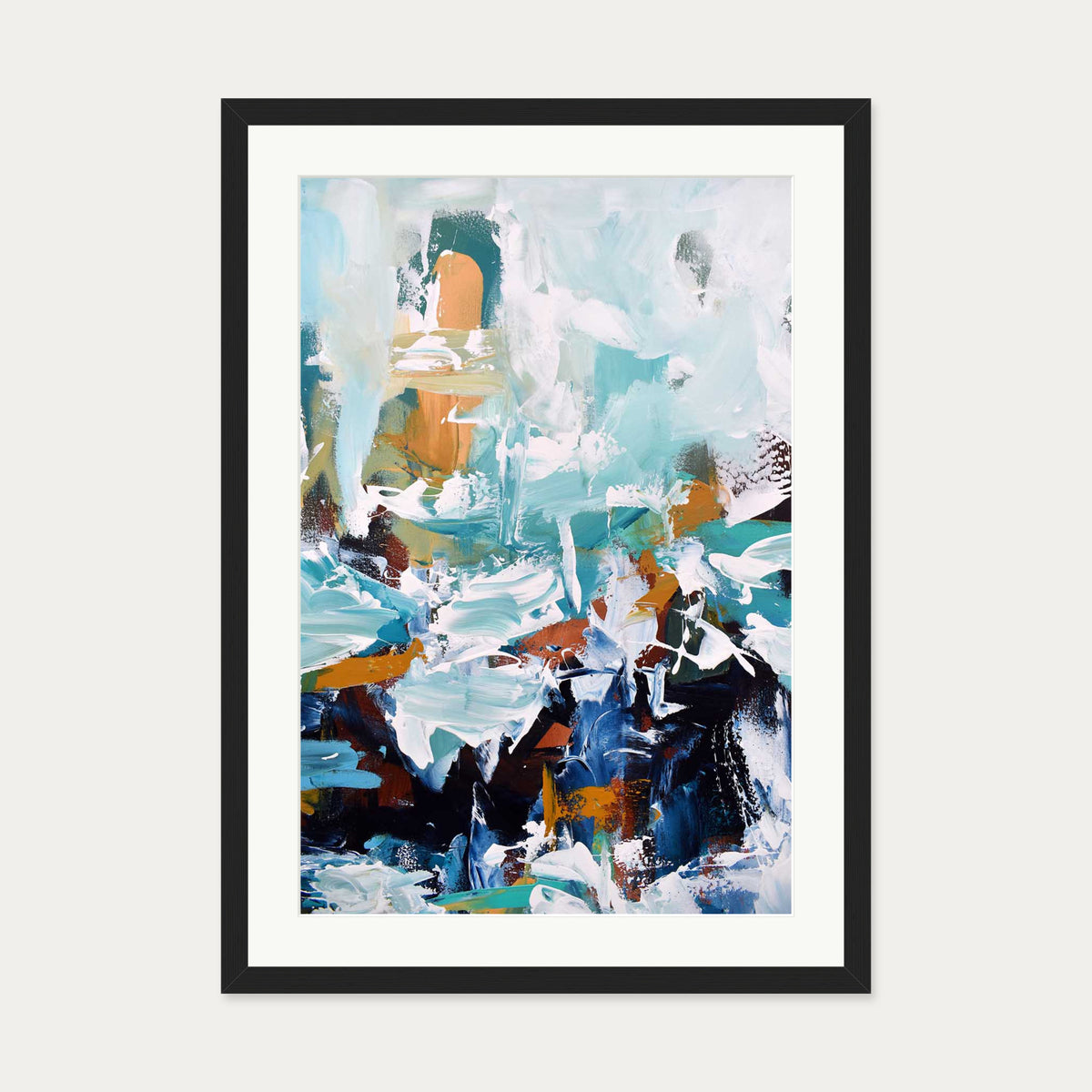 Abstract 253 Art Print — 50 x 70 cm — Black Frame