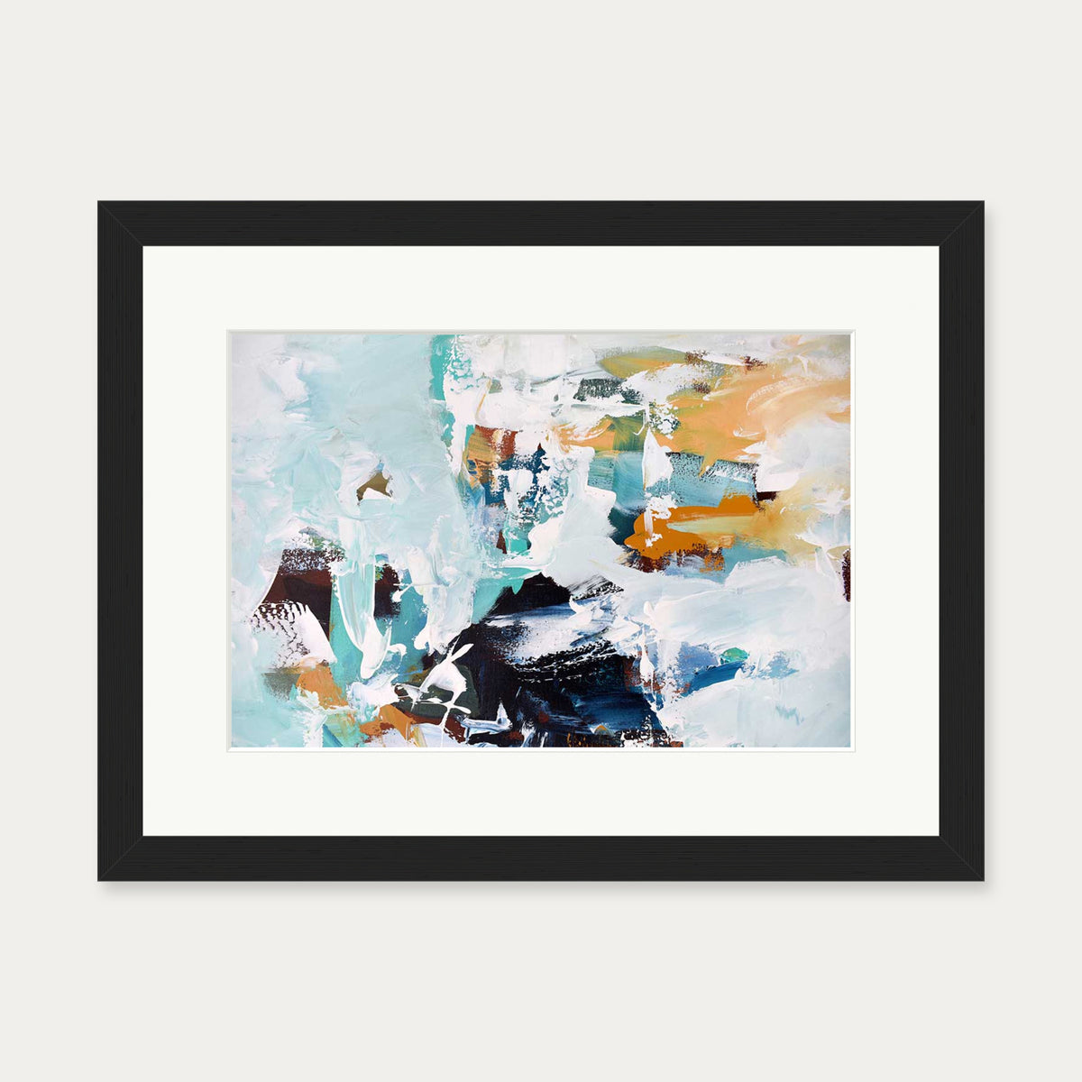 Abstract 255 Art Print — 30 x 40 cm — Black Frame