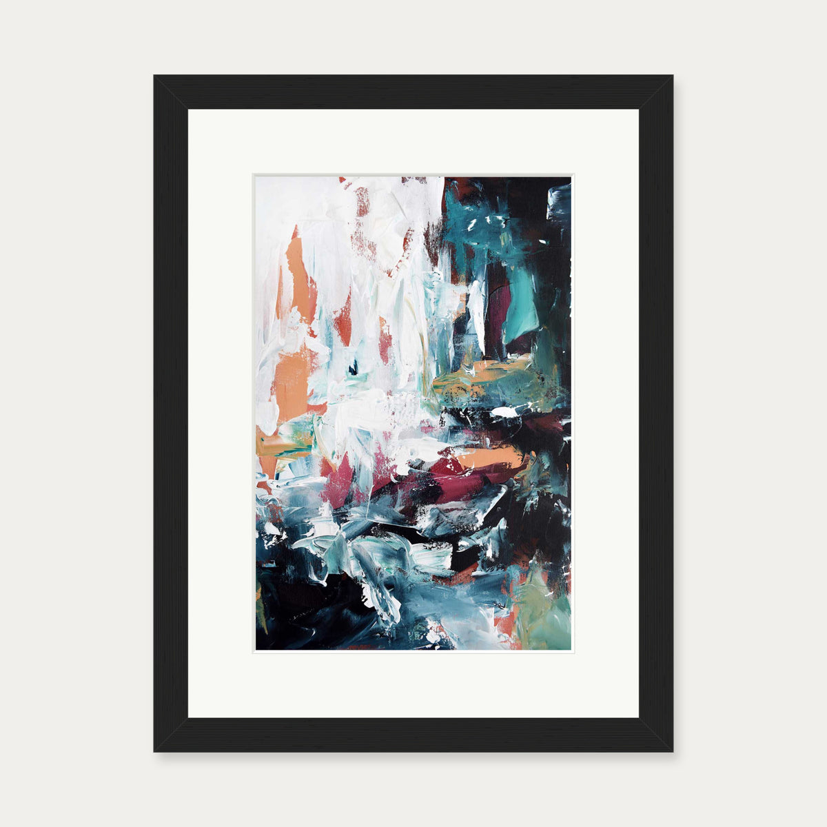 Abstract 256 Art Print — 30 x 40 cm — Black Frame