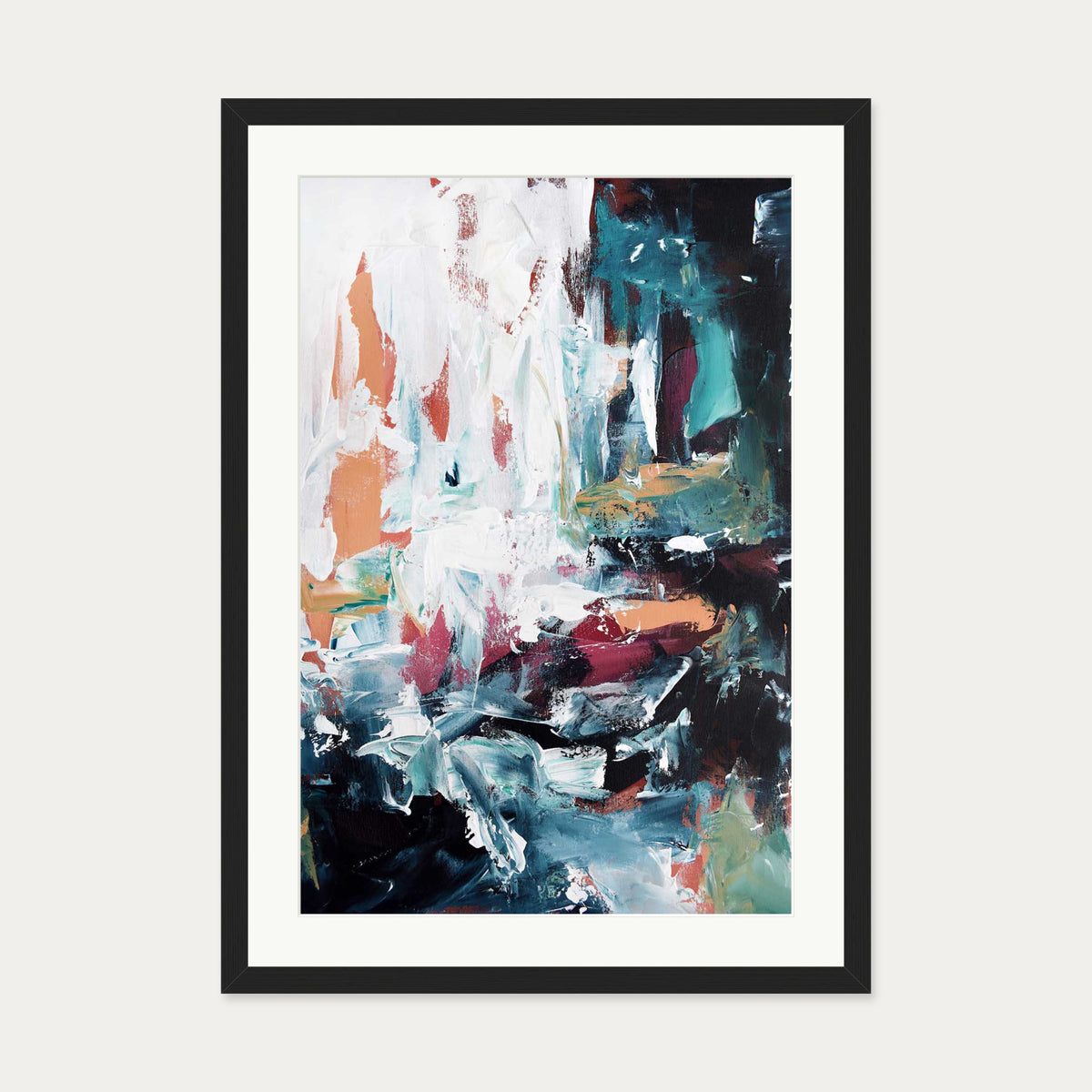 Abstract 256 Art Print — 50 x 70 cm — Black Frame