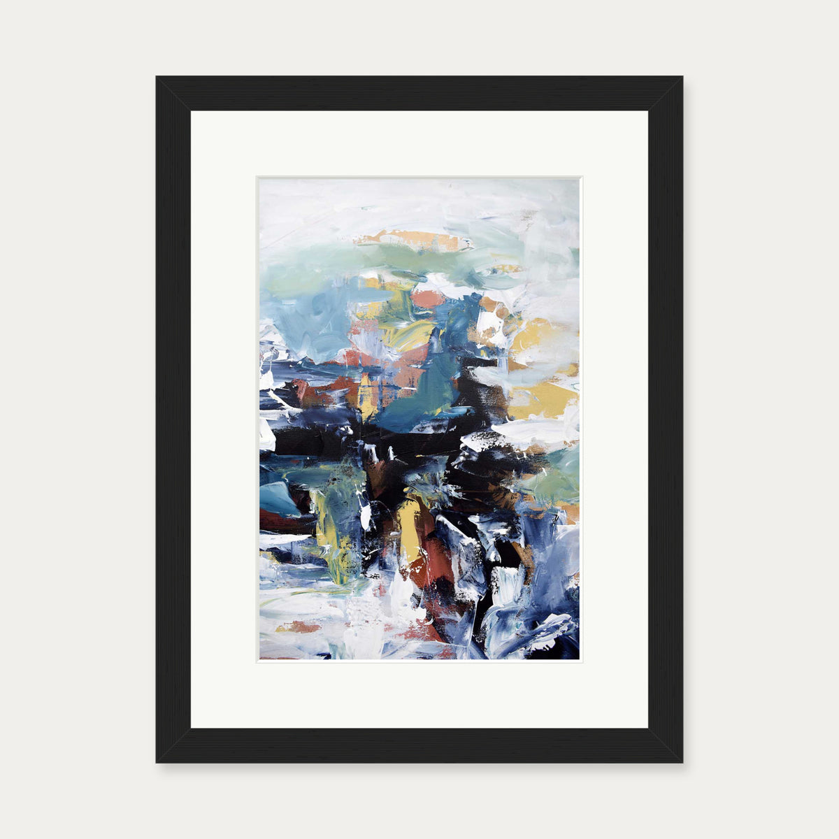 Abstract 257 Art Print — 30 x 40 cm — Black Frame