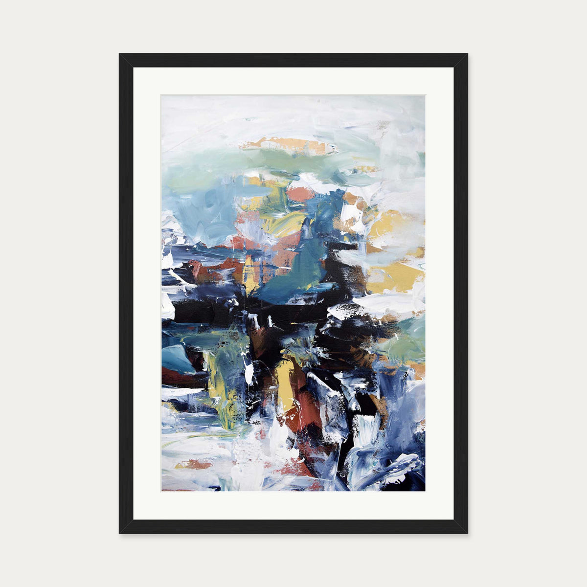Abstract 257 Art Print — 50 x 70 cm — Black Frame