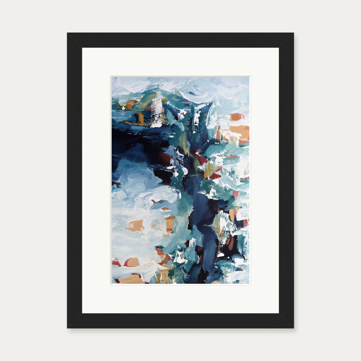 Abstract 258 Art Print — 30 x 40 cm — Black Frame