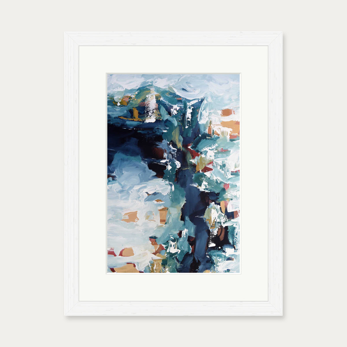 Abstract 258 Art Print — 30 x 40 cm — White Frame