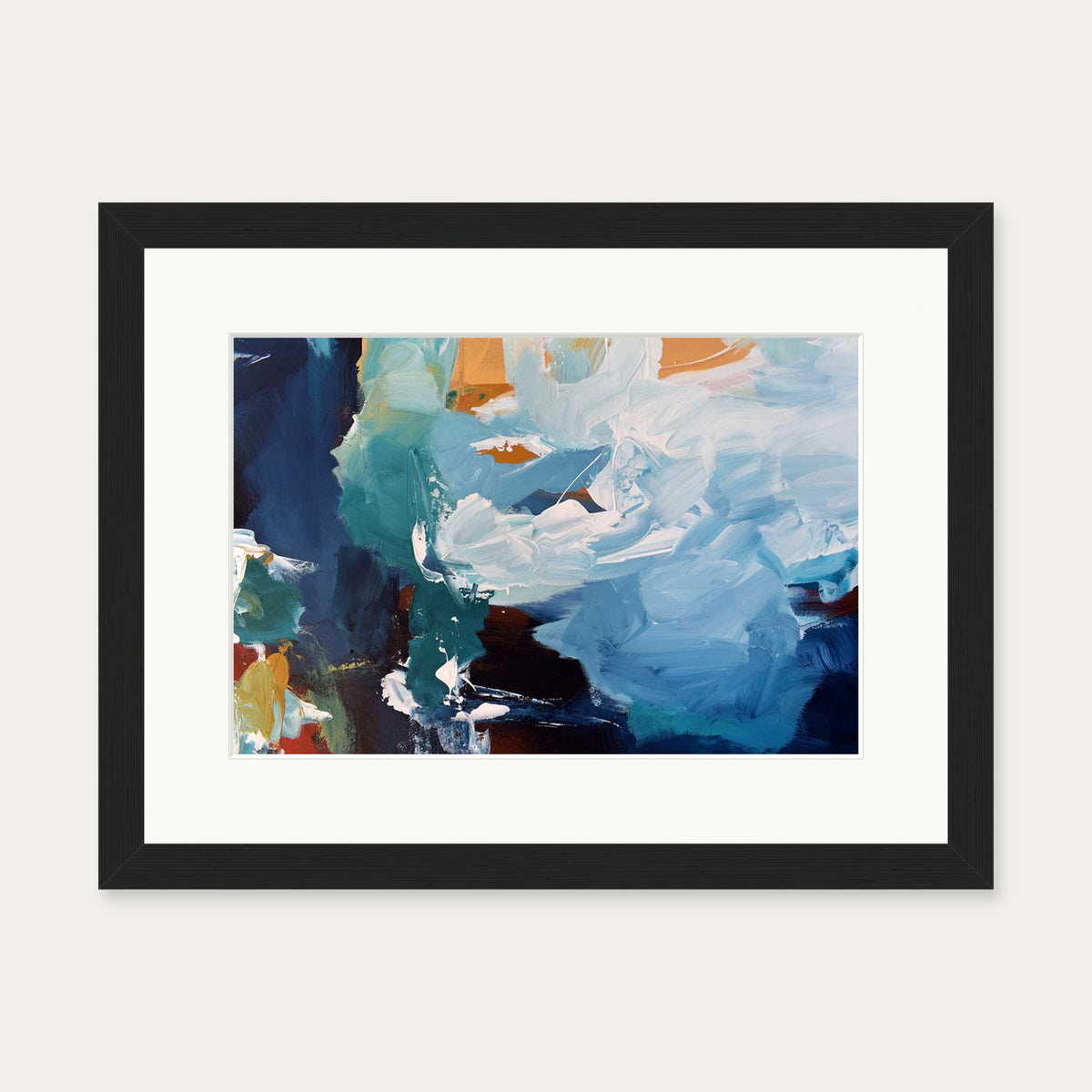 Abstract 263 Art Print — 30 x 40 cm — Black Frame