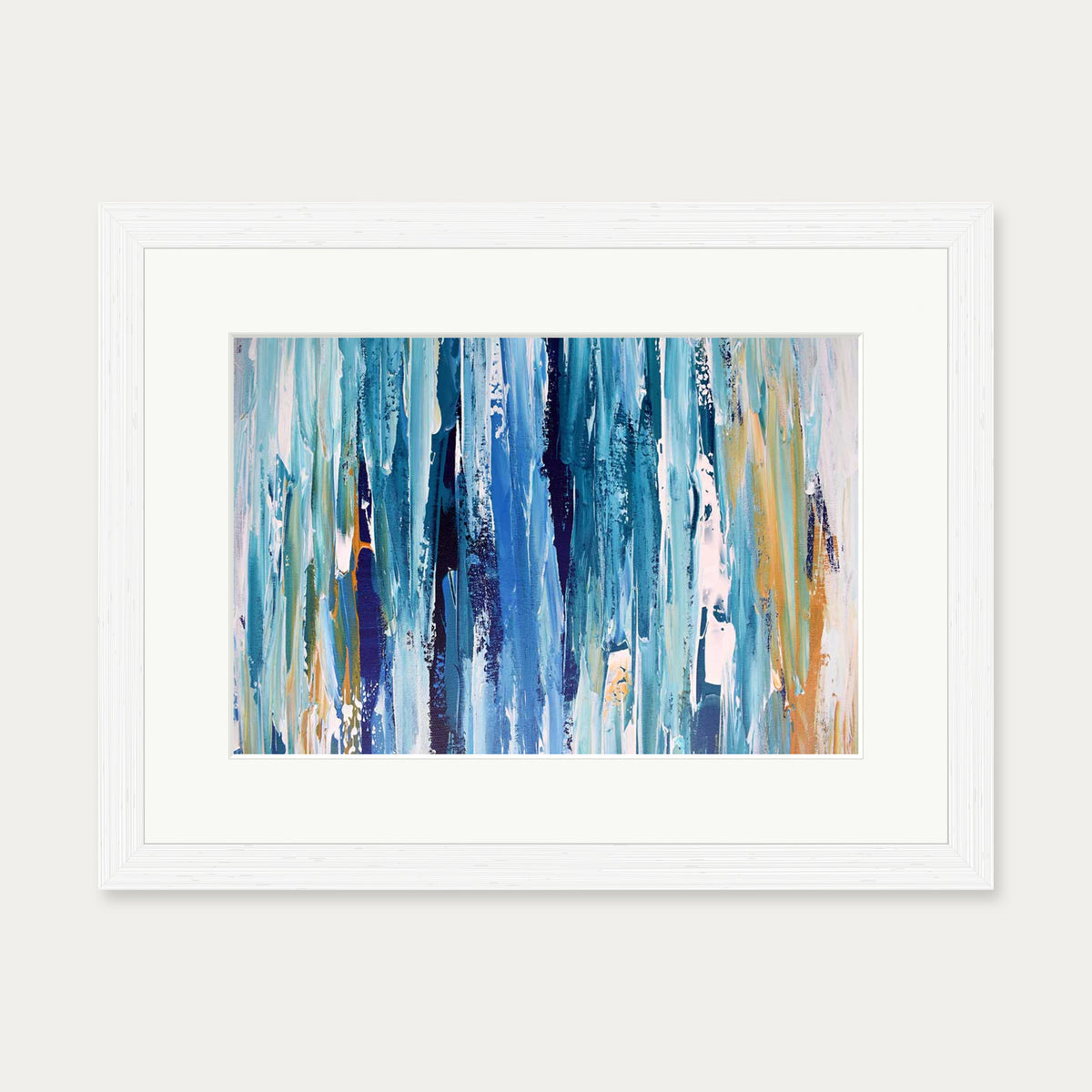 Abstract 264 Art Print — 30 x 40 cm — White Frame