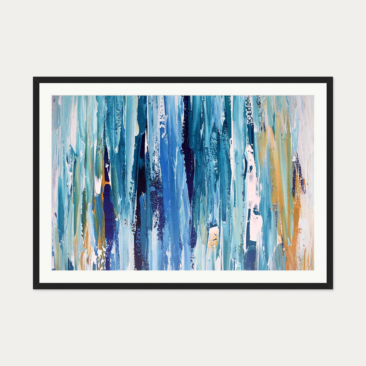 Abstract 264 Art Print — 70 x 100 cm — Black Frame