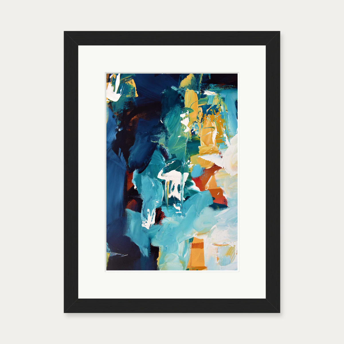 Abstract 266 Art Print — 30 x 40 cm — Black Frame