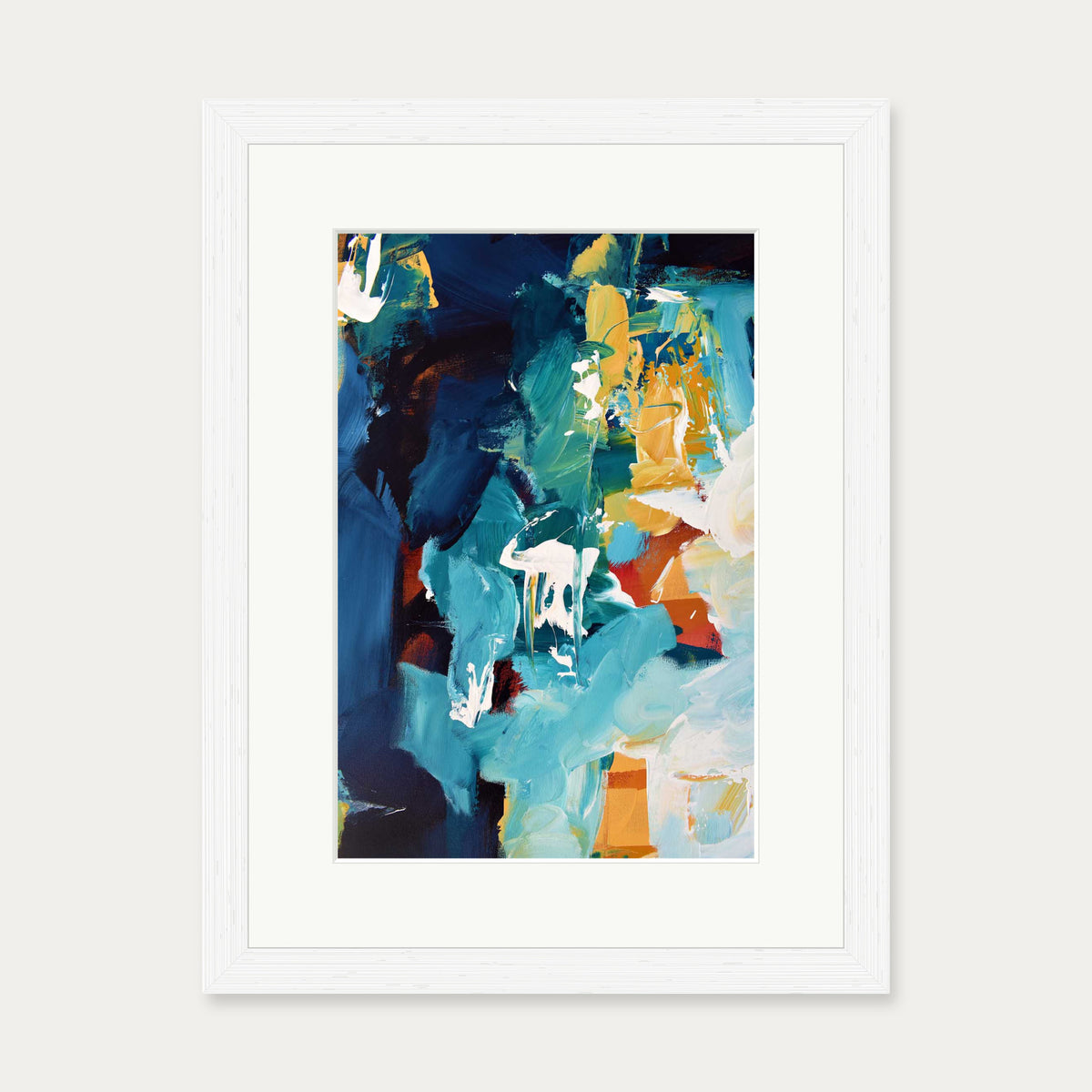 Abstract 266 Art Print — 30 x 40 cm — White Frame