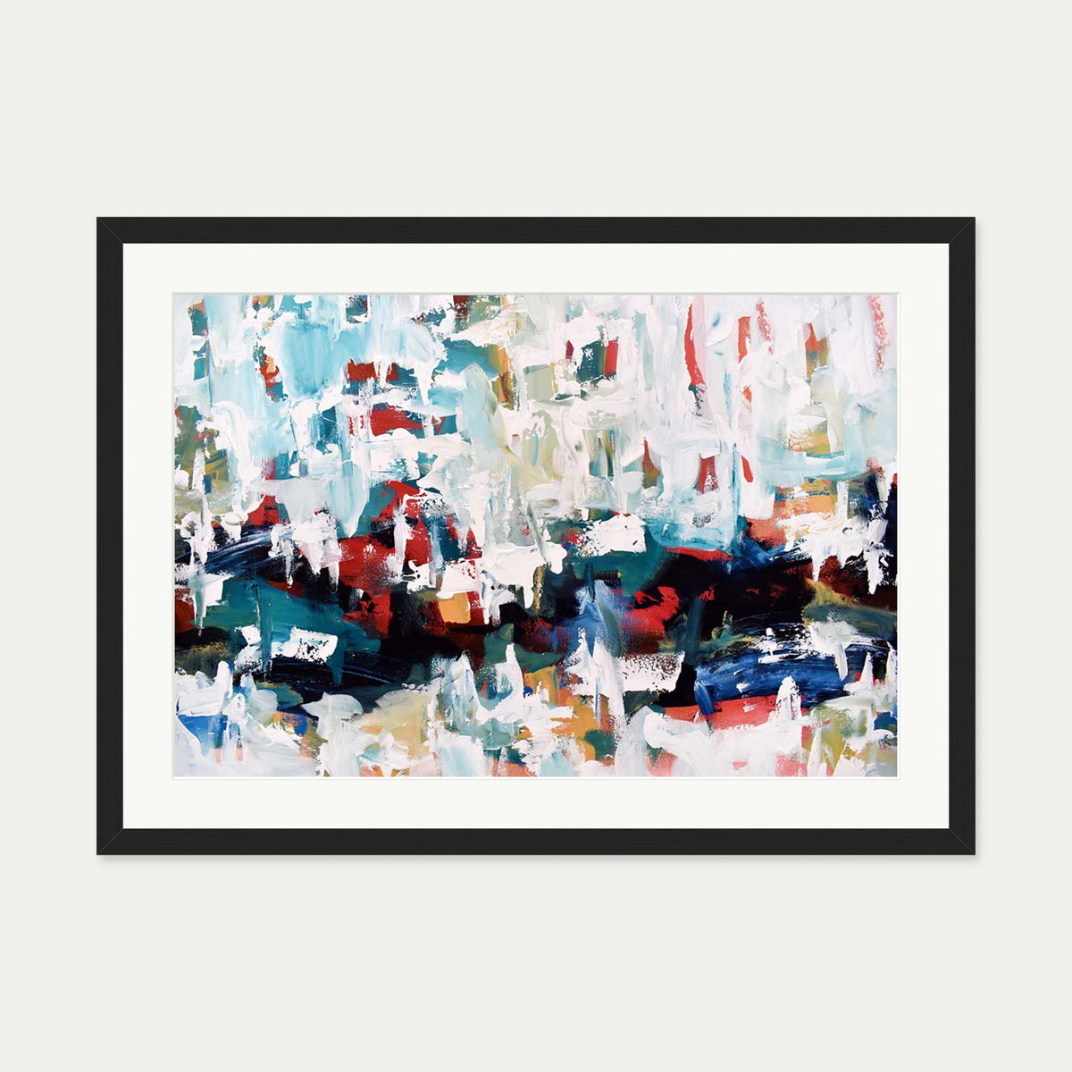 Abstract 272 Art Print — 50 x 70 cm — Black Frame