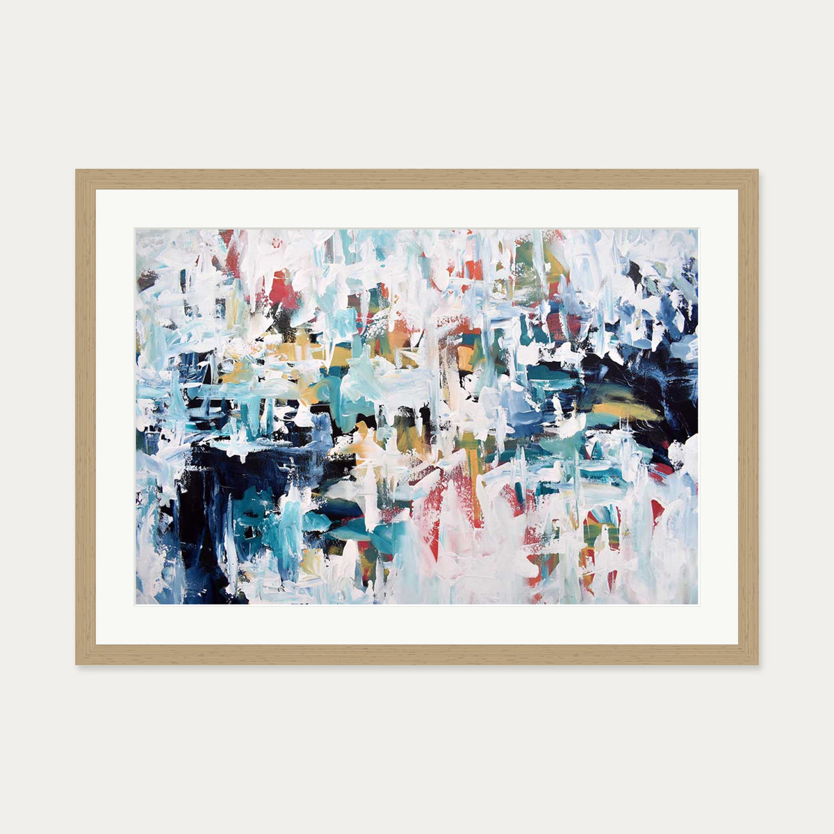 Abstract 273 Art Print — 50 x 70 cm — Oak Frame