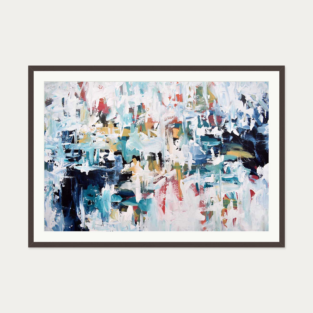 Abstract 273 Art Print — 70 x 100 cm — Brown Frame