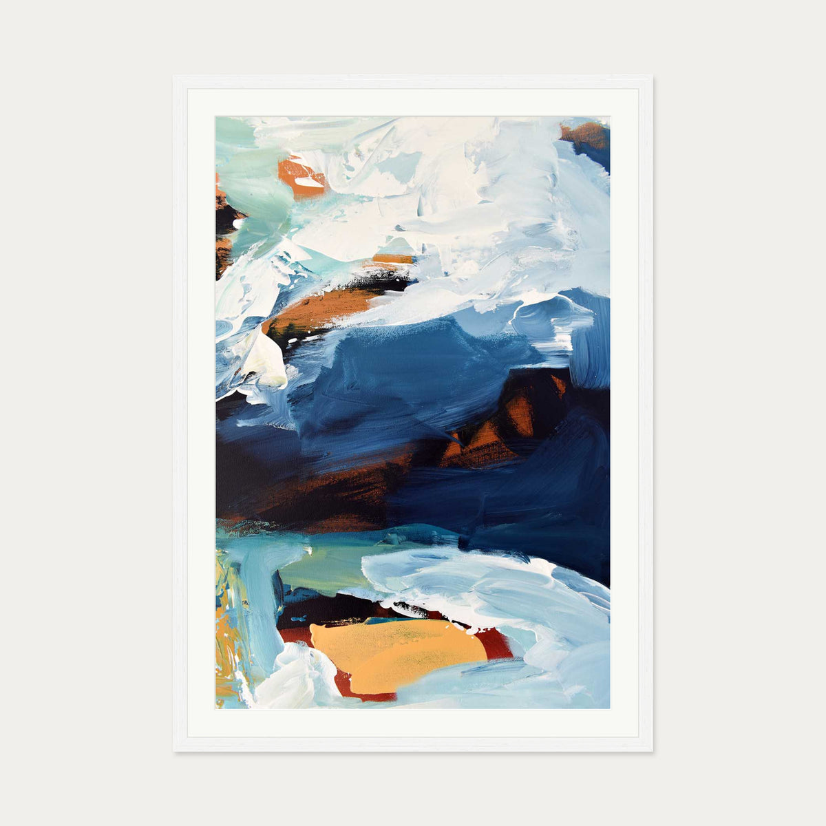 Abstract 274 Art Print — 70 x 100 cm — White Frame