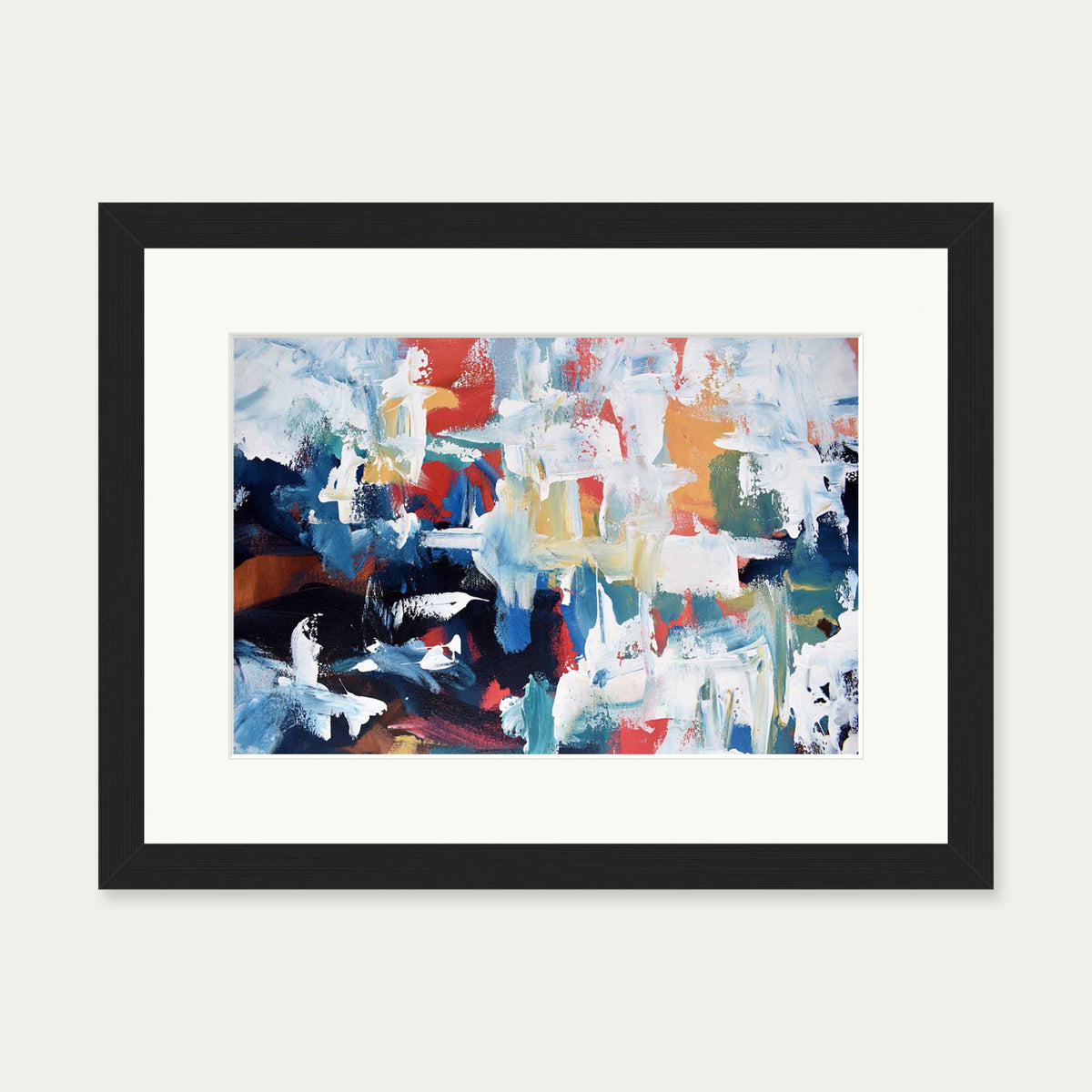 Abstract 276 Art Print — 30 x 40 cm — Black Frame