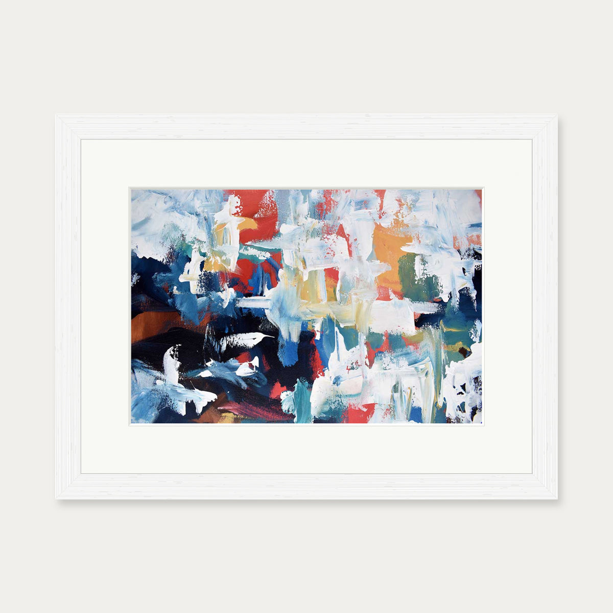 Abstract 276 Art Print — 30 x 40 cm — White Frame