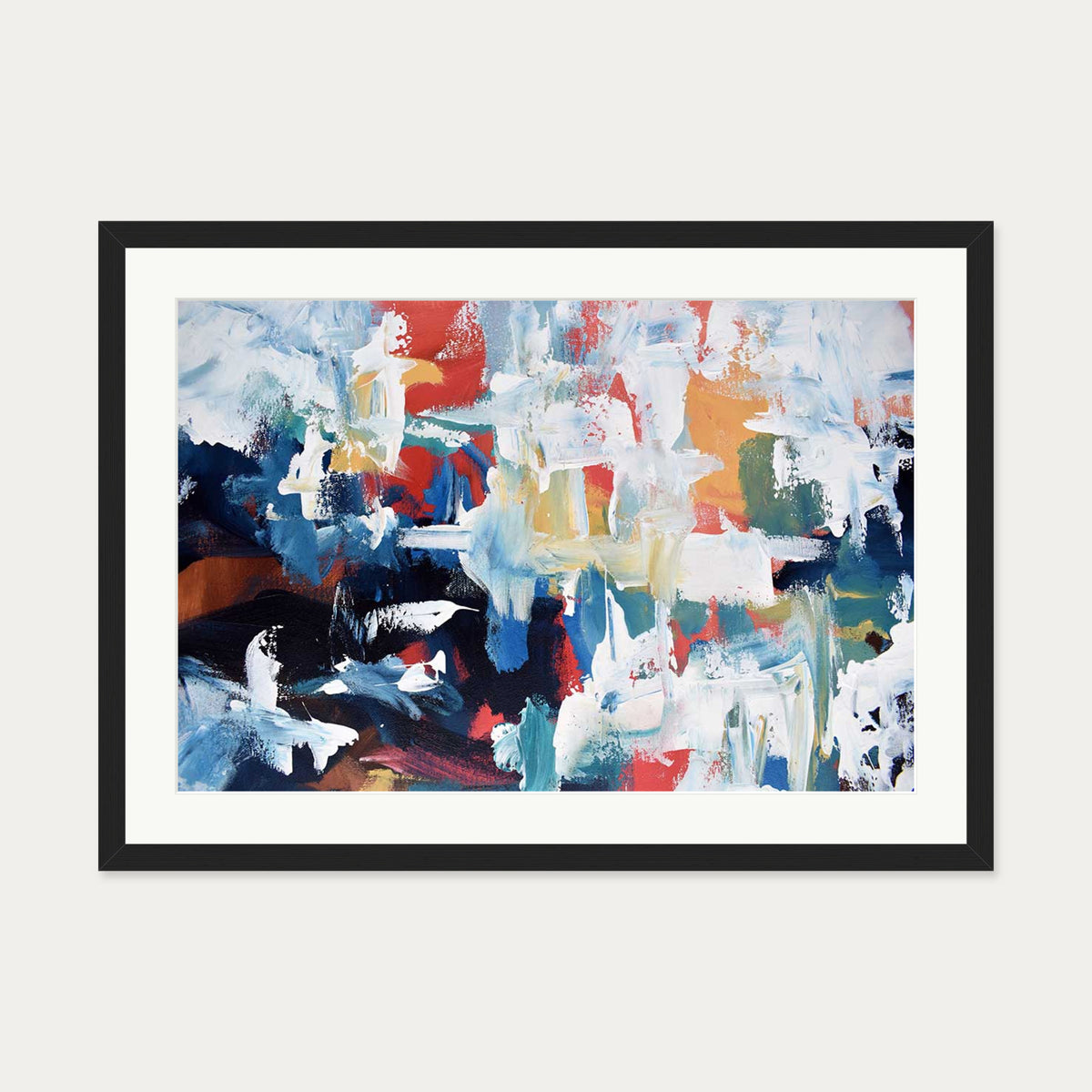 Abstract 276 Art Print — 50 x 70 cm — Black Frame