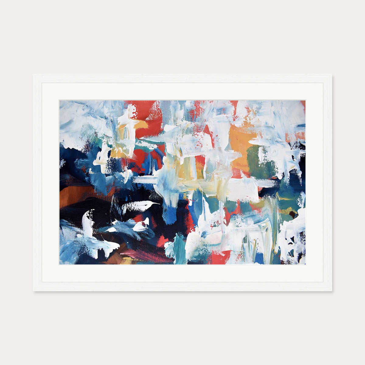 Abstract 276 Art Print — 50 x 70 cm — White Frame