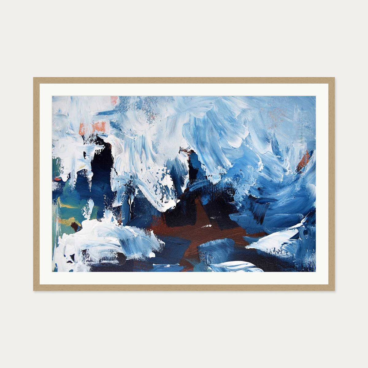 Abstract 277 Art Print — 70 x 100 cm — Oak Frame