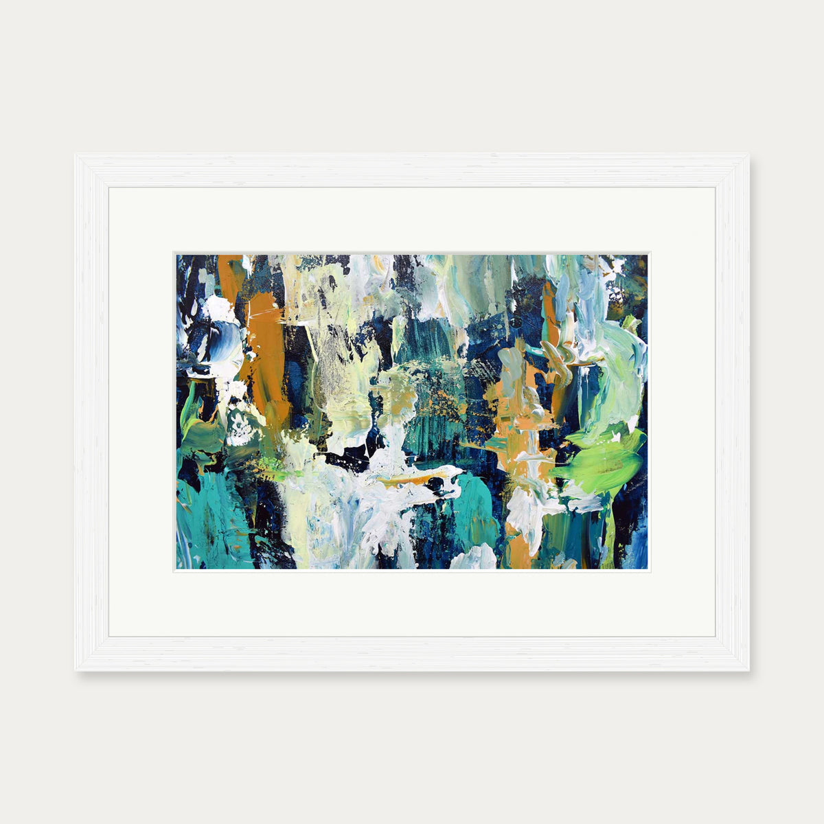 Abstract 279 Art Print — 30 x 40 cm — White Frame