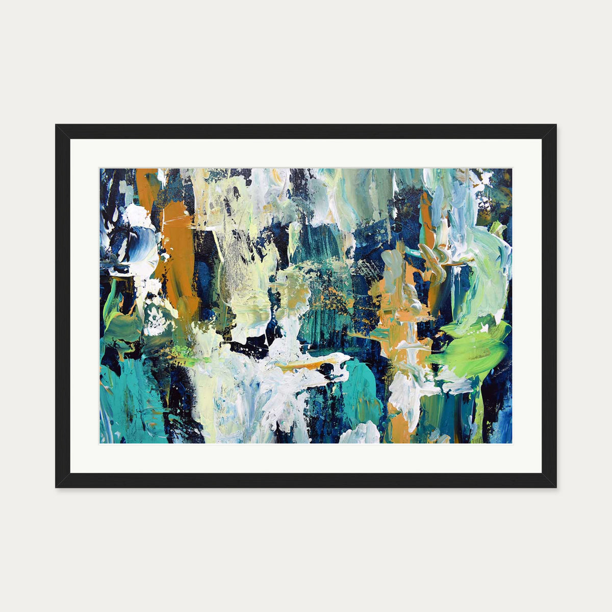 Abstract 279 Art Print — 50 x 70 cm — Black Frame