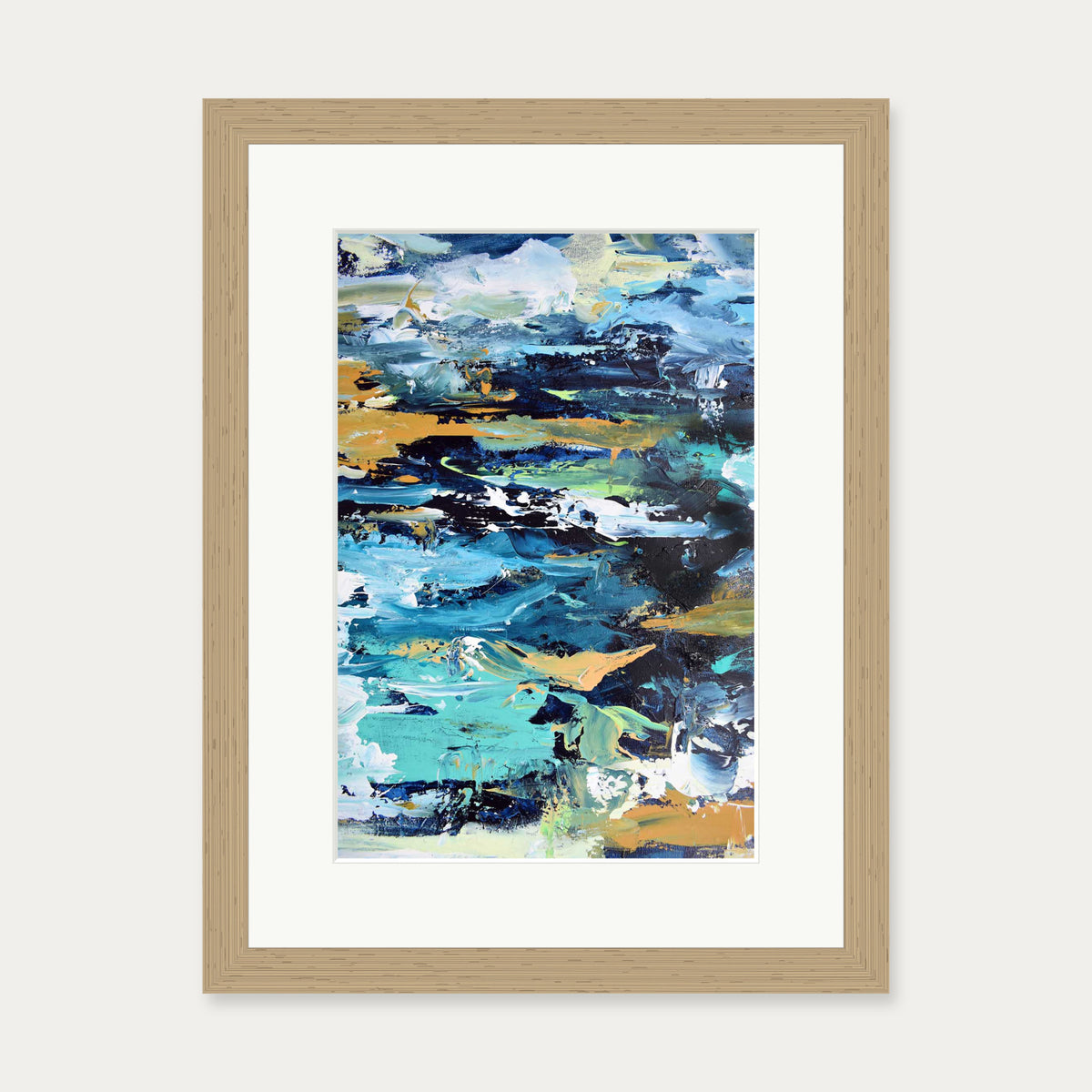 Abstract 280 Art Print — 30 x 40 cm — Oak Frame