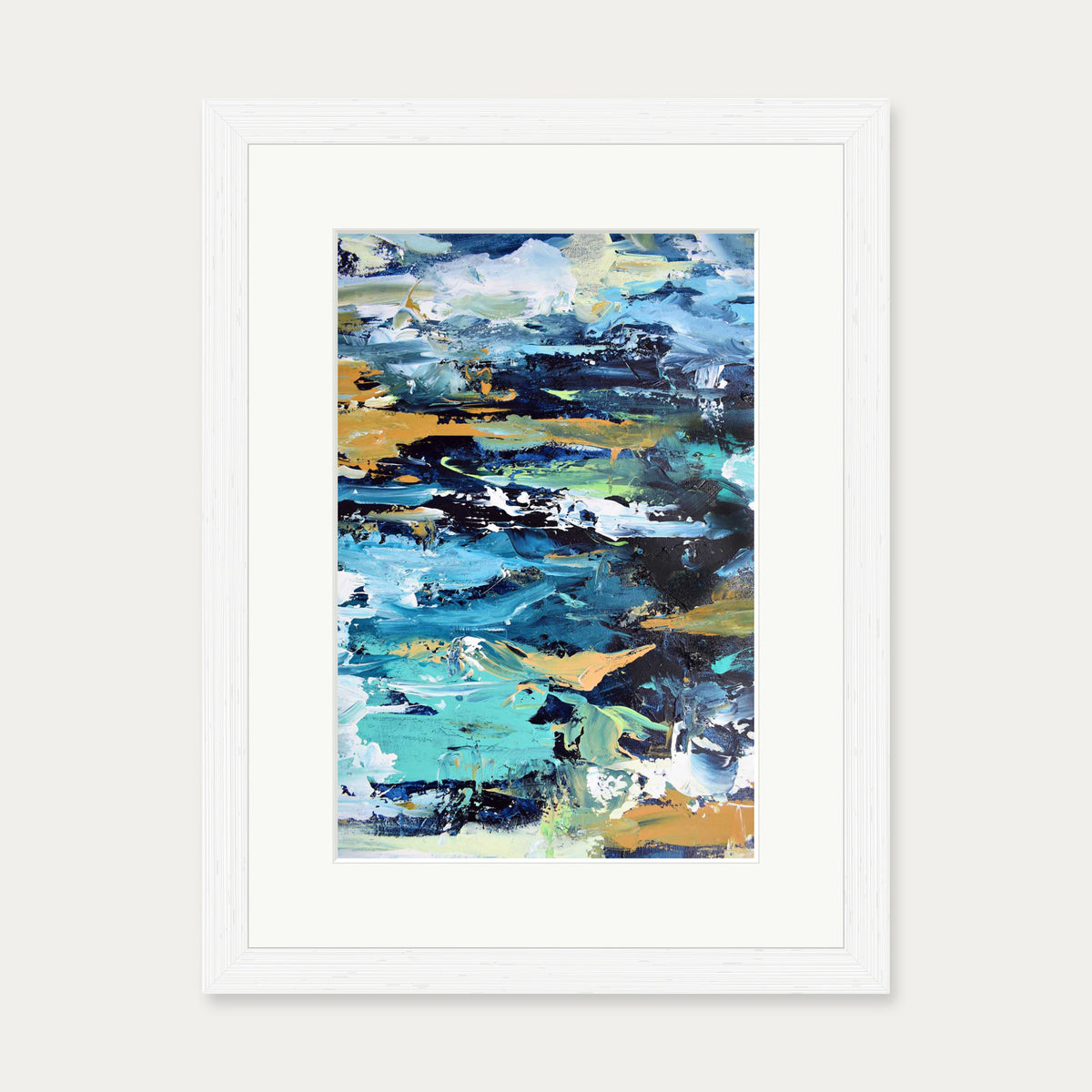 Abstract 280 Art Print — 30 x 40 cm — White Frame