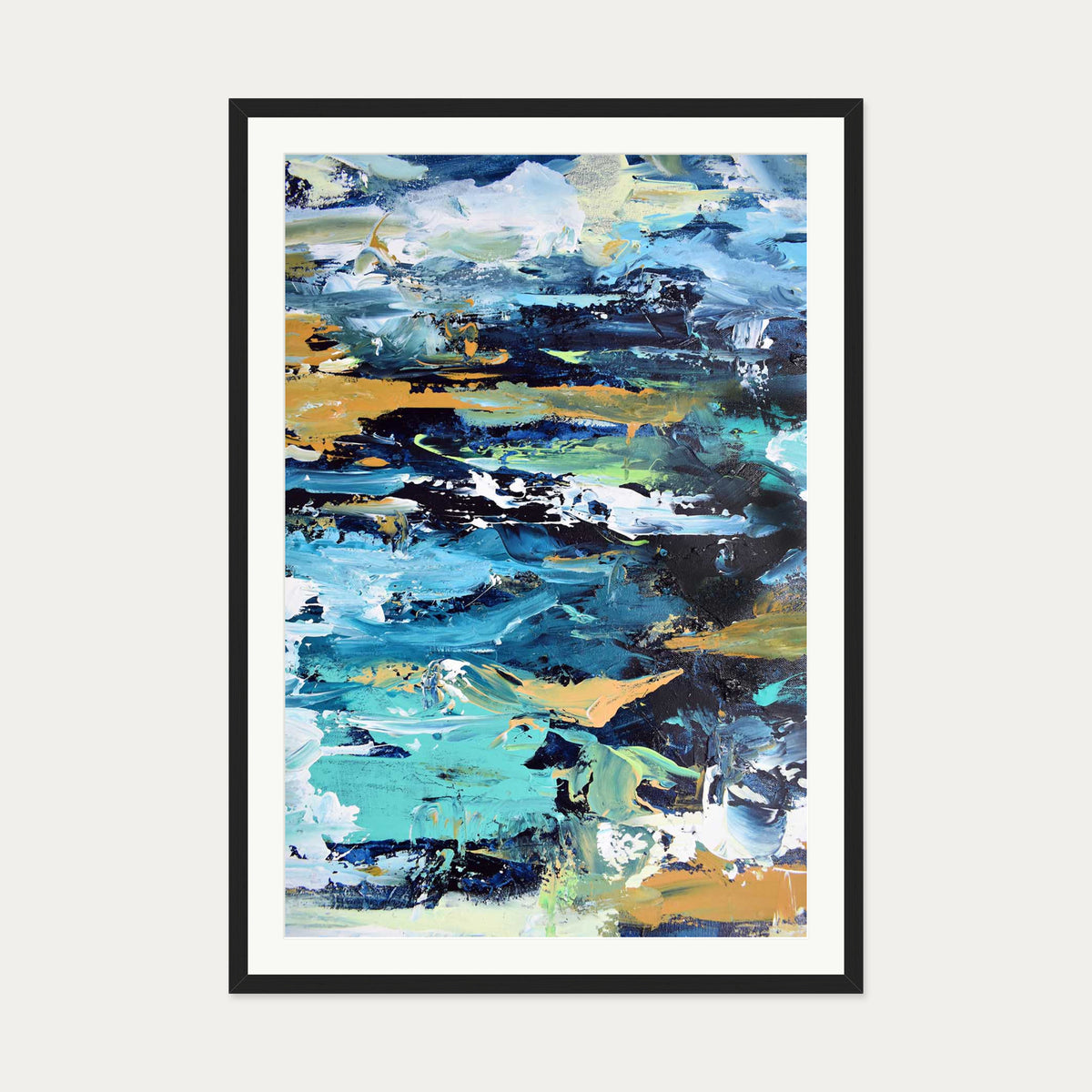 Abstract 280 Art Print — 70 x 100 cm — Black Frame