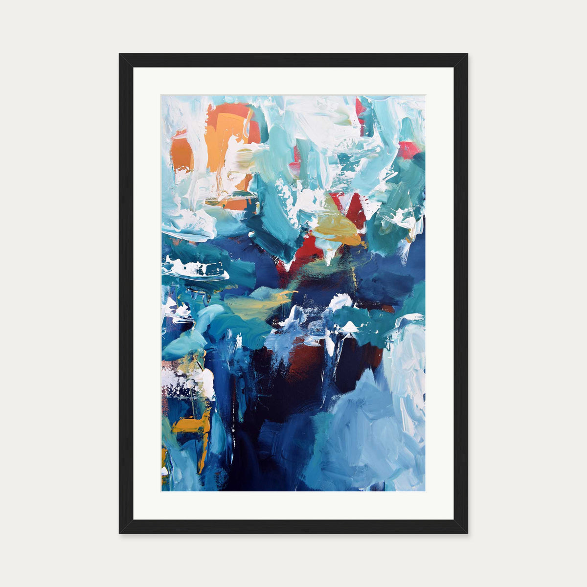 Abstract 281 Art Print — 50 x 70 cm — Black Frame